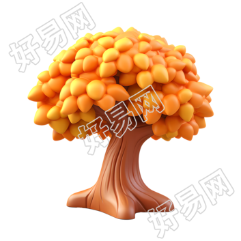 卡通大树创意设计元素