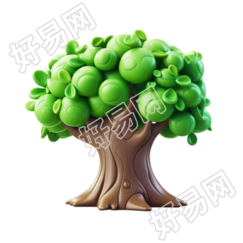 卡通大树创意设计元素