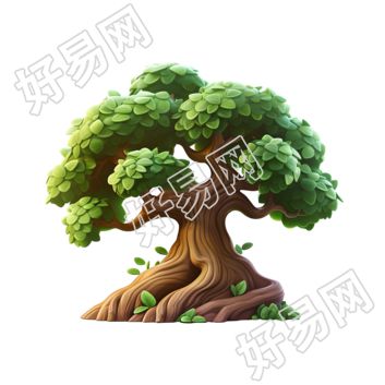 卡通大树3D创意设计图形素材