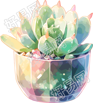 仙人掌盆栽PNG插画