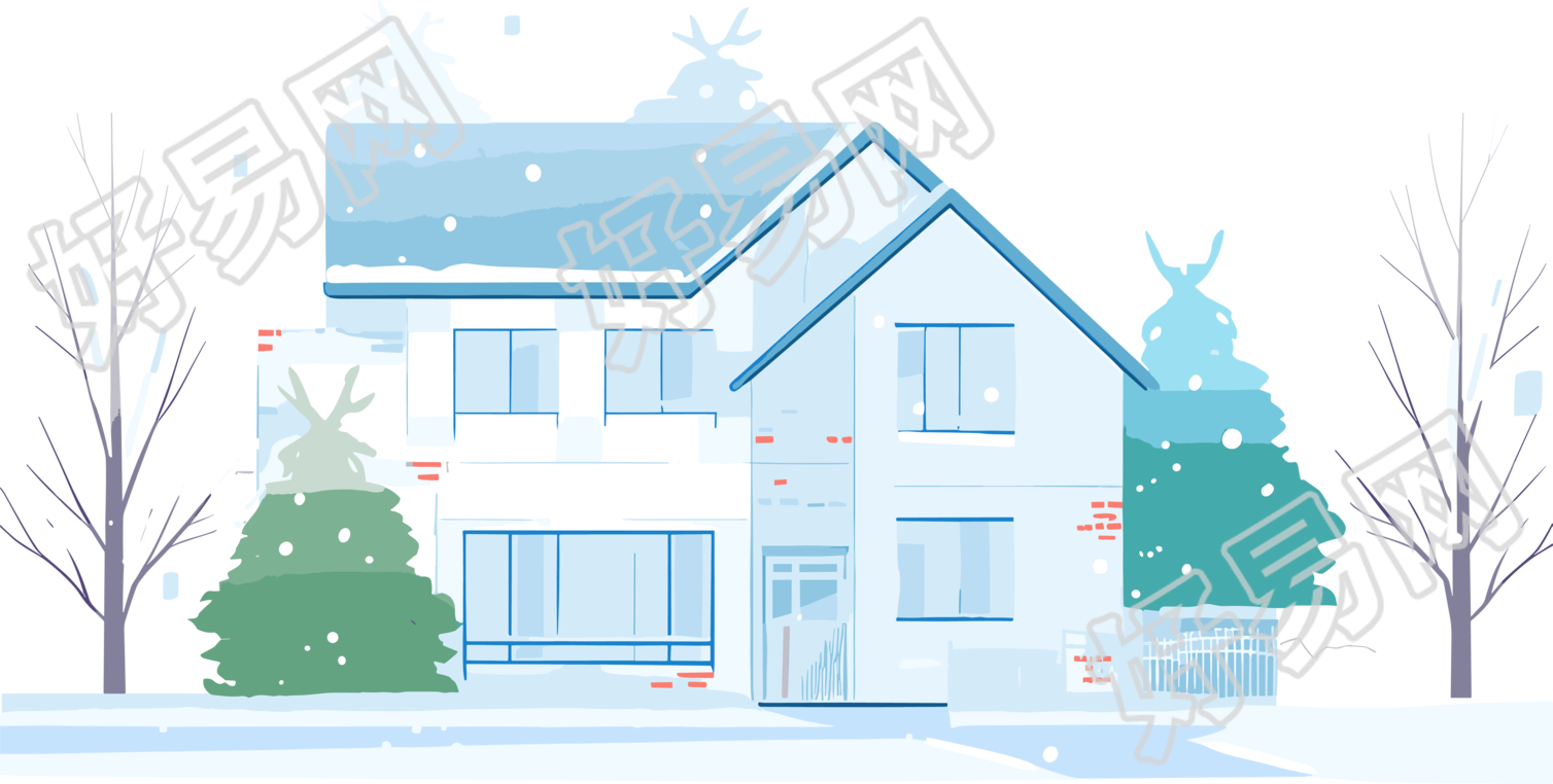 雪地小屋高清图形素材