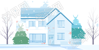 雪地小屋高清图形素材