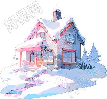雪地小屋商用图形素材