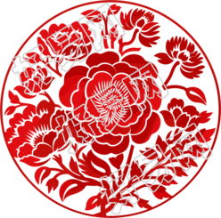 窗花剪纸扁平化素材