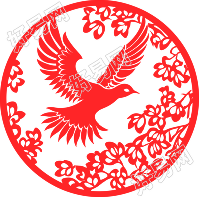 窗花剪纸老鹰插图