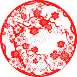 窗花剪纸梅花图案素材