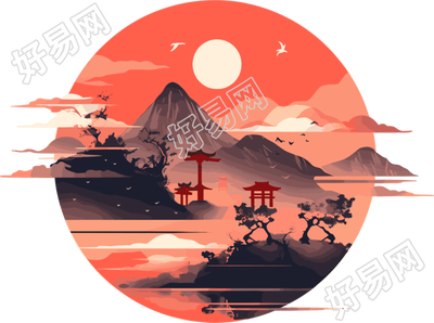 旅游风景透明背景插图
