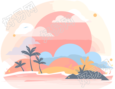 旅游风景极简设计插图