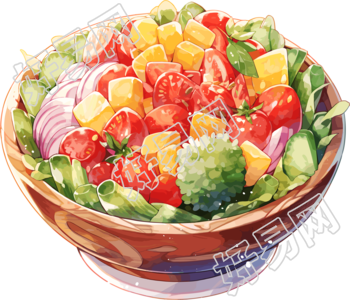 蔬菜沙拉商业设计元素
