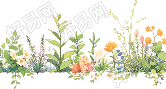 植物花边商用插图设计