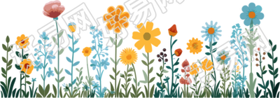 植物花边童趣风素材