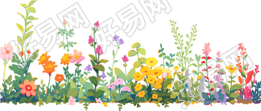 植物花边插画素材