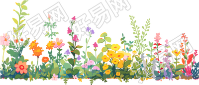 植物花边插画素材