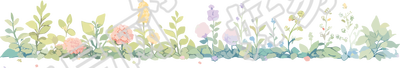 植物花边卡通风格插图