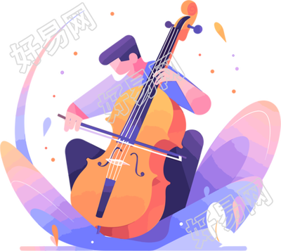 大提琴演奏PNG素材