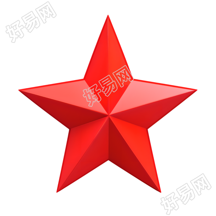 五角星平面图标素材