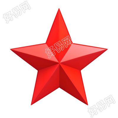 五角星平面图标素材