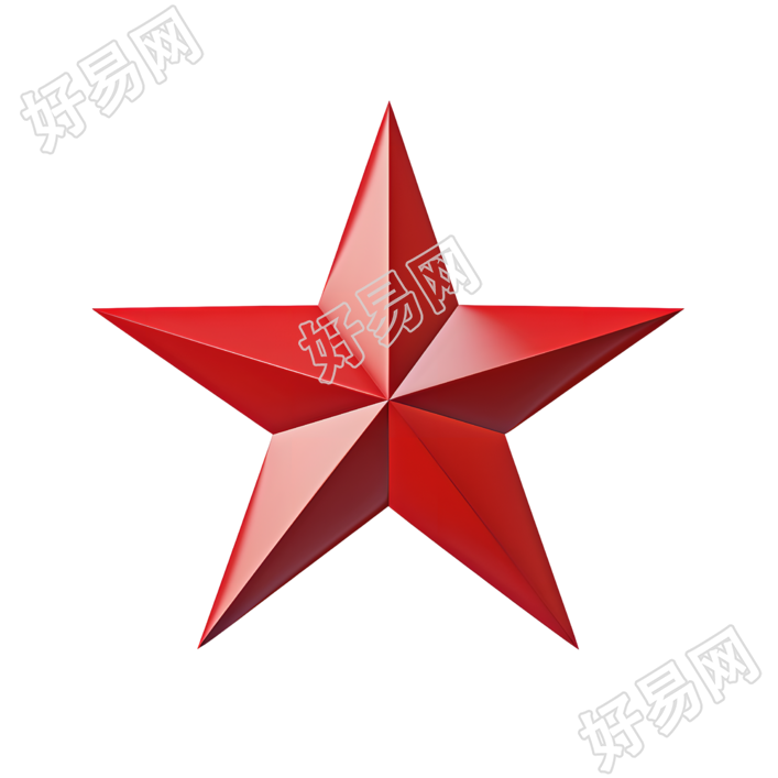 红色五角星图形素材