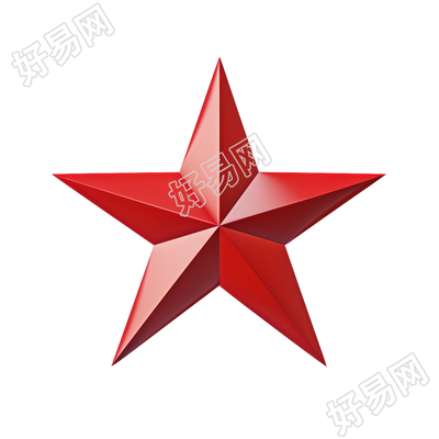 红色五角星图形素材