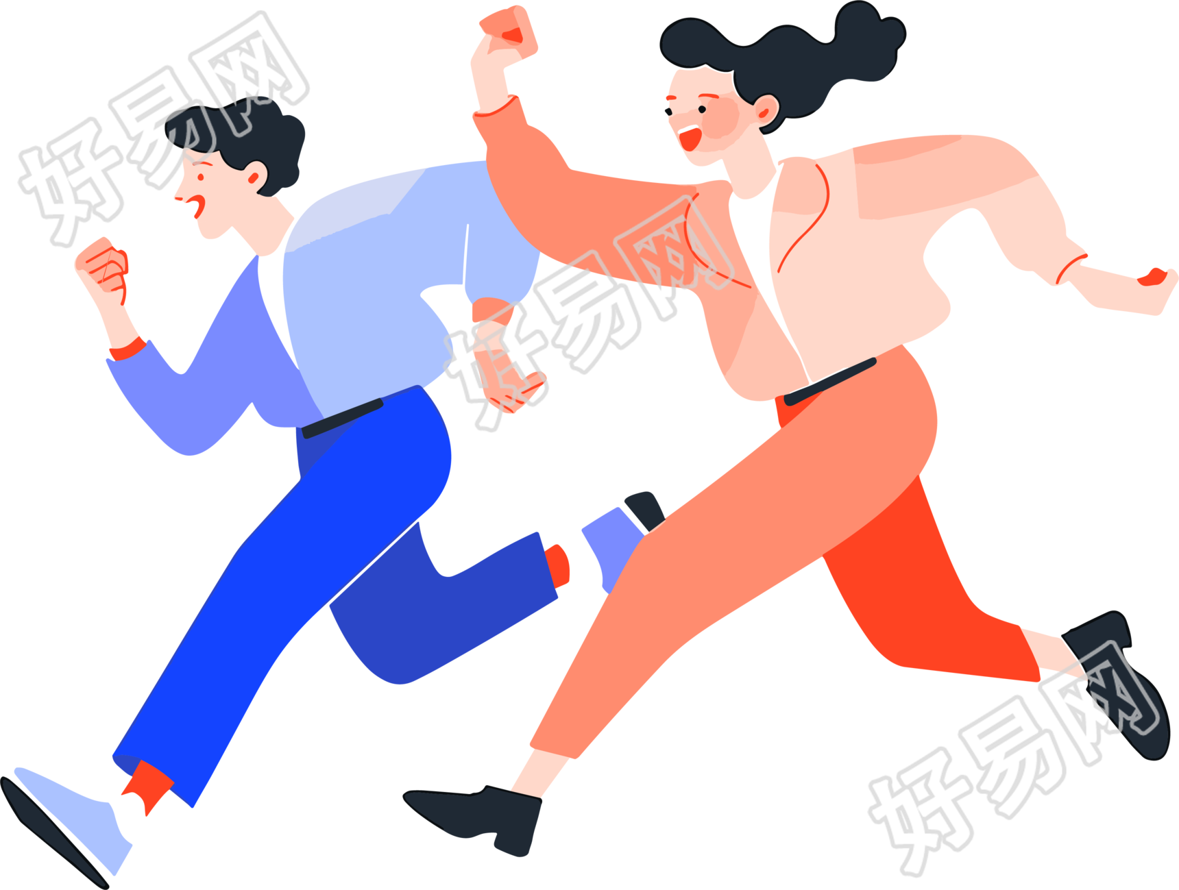 商务人士奔跑商用素材