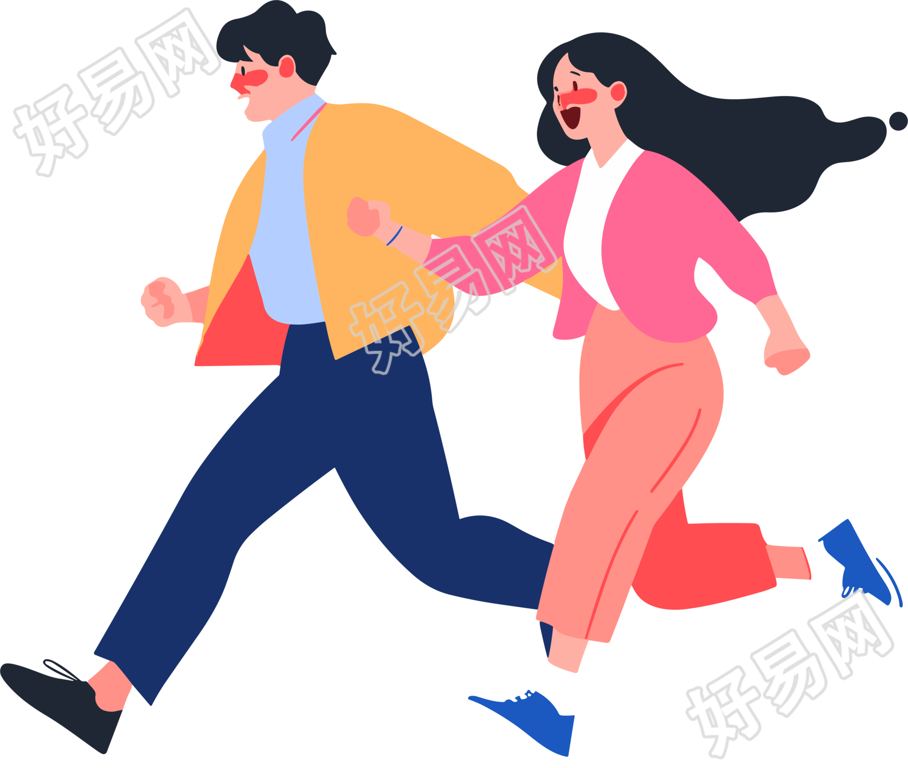 商务人士奔跑高清图形素材