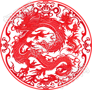 窗花剪纸中国龙插图