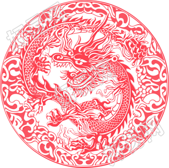窗花剪纸中国龙元素