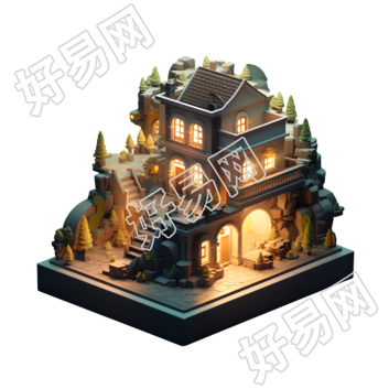 3D复式小楼商业设计元素