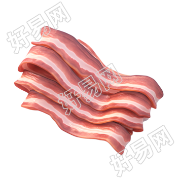 3D培根图标商业设计素材