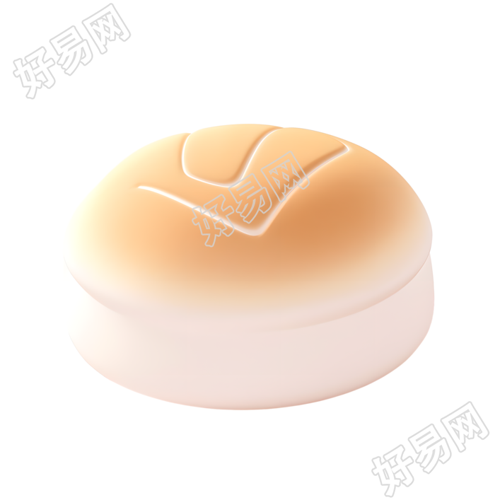 3D面包香甜可口插画
