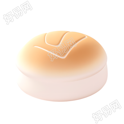 3D面包香甜可口插画