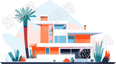 彩色房屋创意设计元素