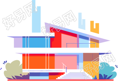 彩色房屋商业设计素材