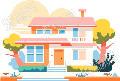 彩色房屋创意设计图形素材