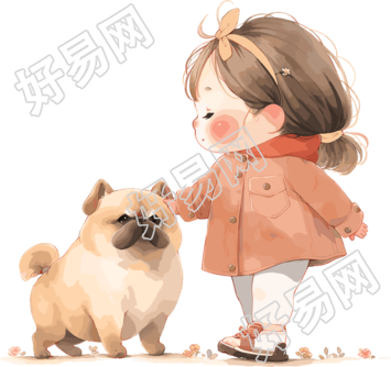 儿童图书插图水彩风格素材