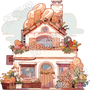 面包店插画设计素材