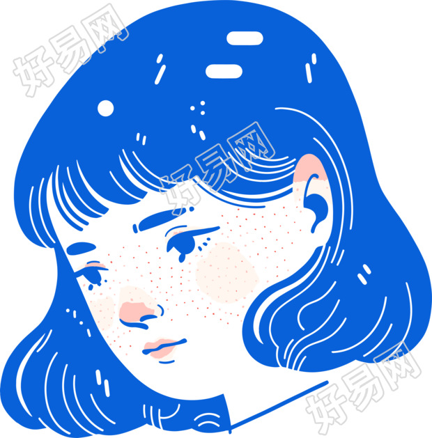 卡通女孩创意设计素材