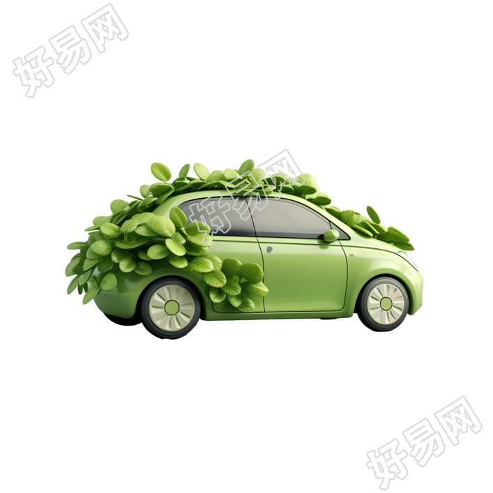 3D环保汽车可商用插画