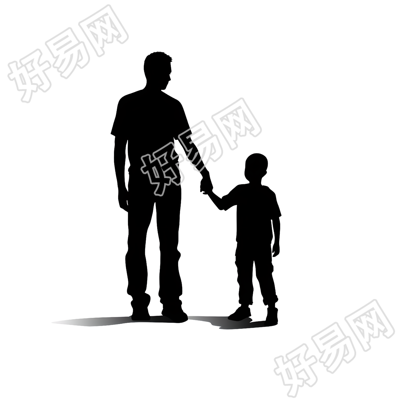 人物剪影设计元素素材