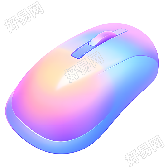 3D鼠标卡通风格插图