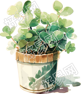 盆栽贴纸高清质量图形素材