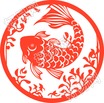 剪纸窗花年年有鱼插图