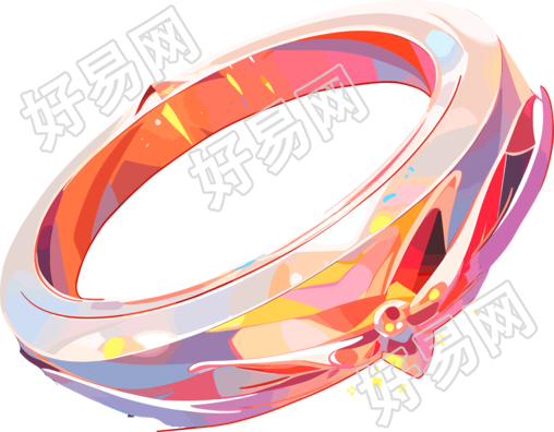 戒指平面插画图形素材