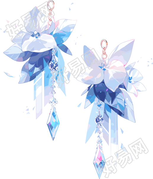 耳环2D图形插图
