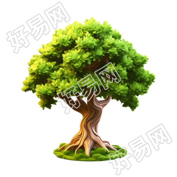 3D大树高清透明背景素材