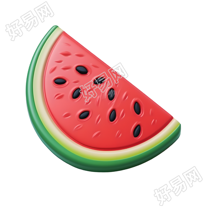 水果3D图标西瓜PNG素材