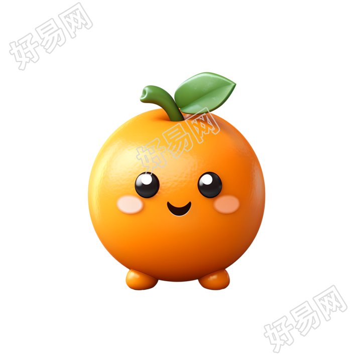 3D水果可爱橙子素材