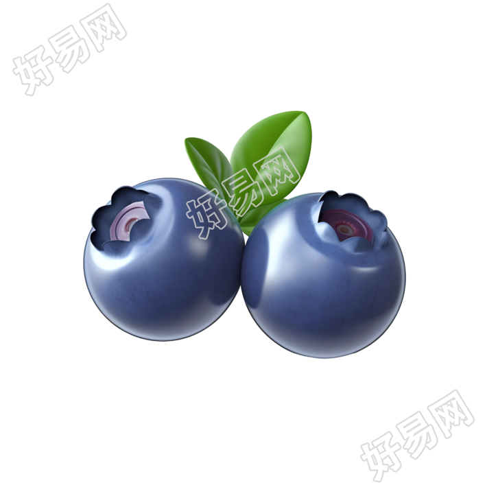 3D水果蓝莓图标素材