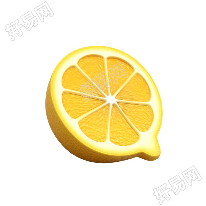 3D水果柠檬图标插画