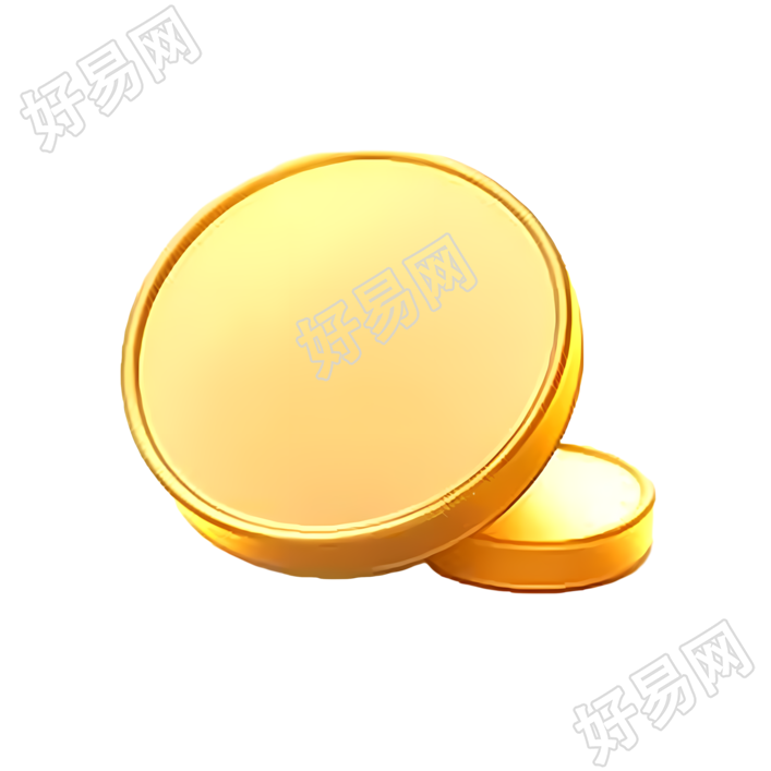 圆形金币简约形式的插图